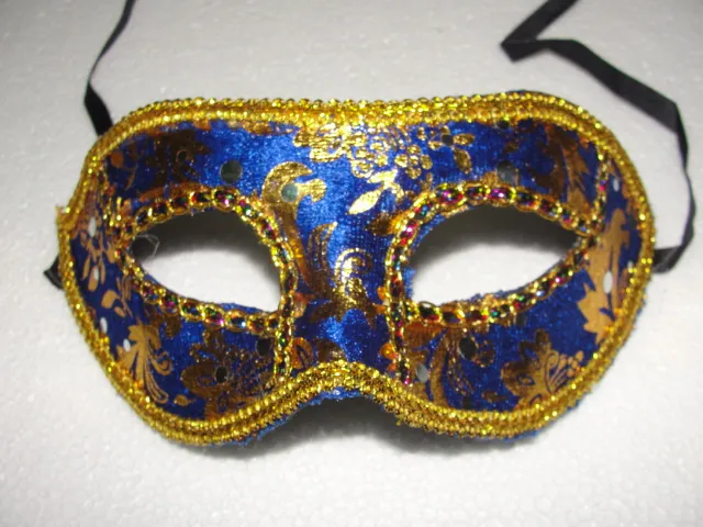 Half Face Mask Halloween Masquerade mask male Venice Italy flathead lace bright cloth masks7129054