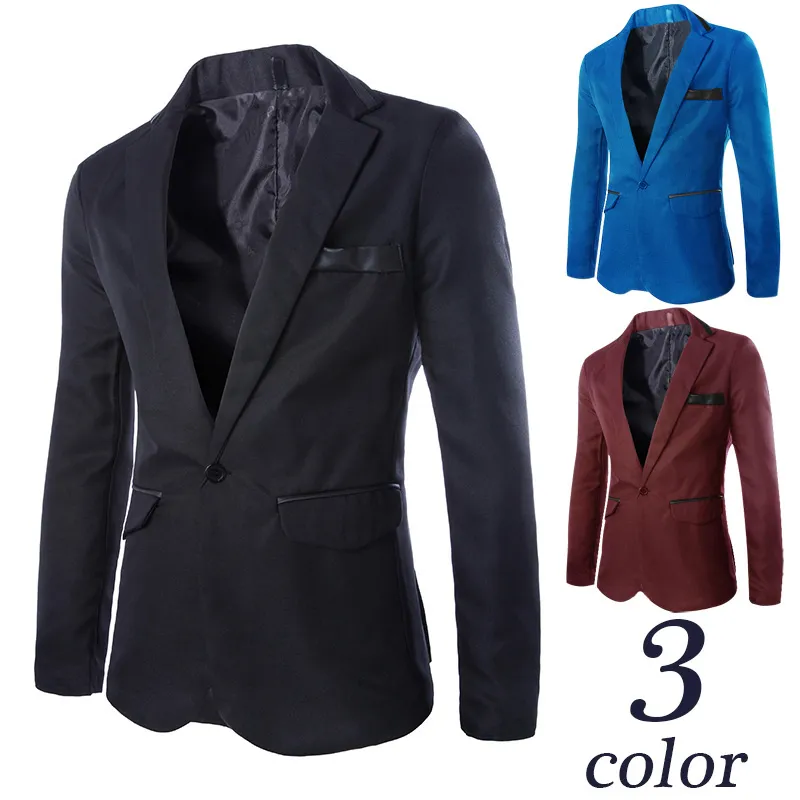 Groothandel-2016 Nieuwe Collectie Blazers Heren Blazer Terno Masculino Jaquetas Masculina Single Button Mens Blazers Jas Maat M-3XL HY898