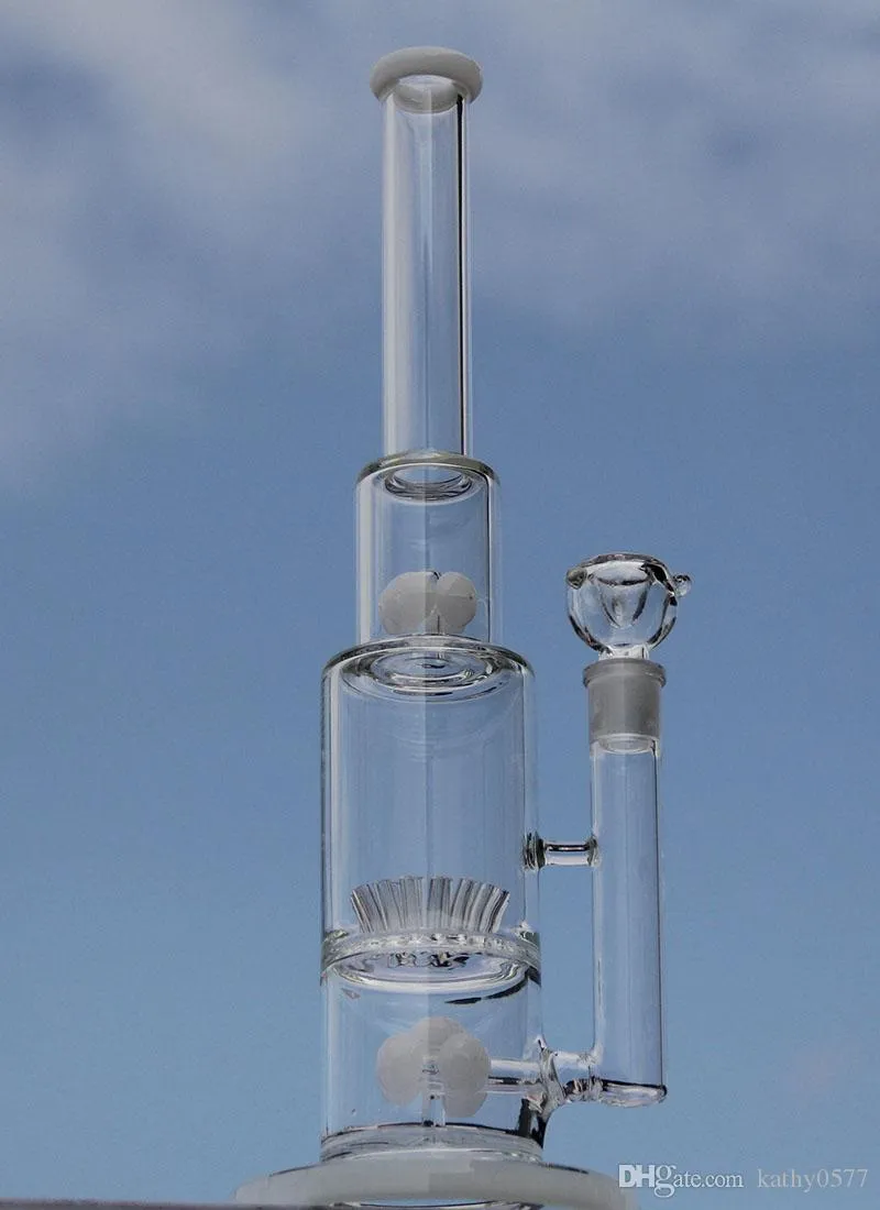 17" New diamond perk glass bong two functions water pipe glass pipe tobacco pipe oil rig click N vape