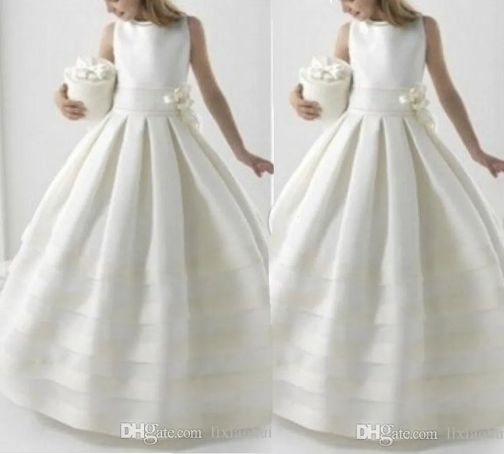 Dwuczęściowe ręcznie robione sukienki koranki z kurtka suknie kulowe dziewczyny kwiat dziewczyna święta pierwsza komunię sukienka na wesela formalna suknia 2021