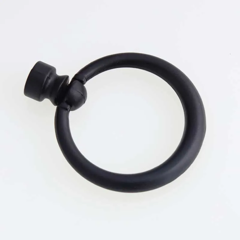 65mm Shaky Drop anneau boutons noir bouton de tiroir poignées de traction noir armoires de cuisine commode placard meubles poignées tire boutons