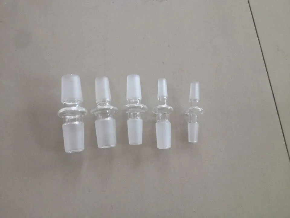 Glass Bongs Adapter Manufacturer mix size 5 type converter to male joint for oil rig water pipe bubbler two