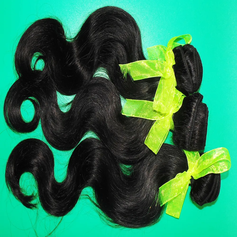 Lowest price grade 7A natural color Body Wave Processed Hair weaving 4pcs/lot Indian Human Hair small bundles