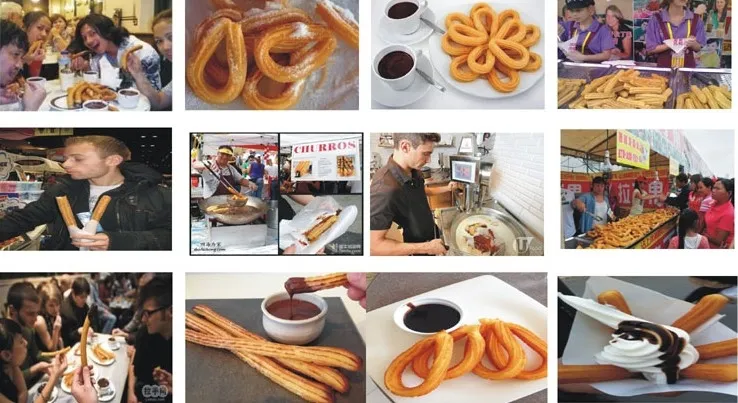 Gratis frakt 2L Horisontell Spanien Churros Maker Rostfritt stål