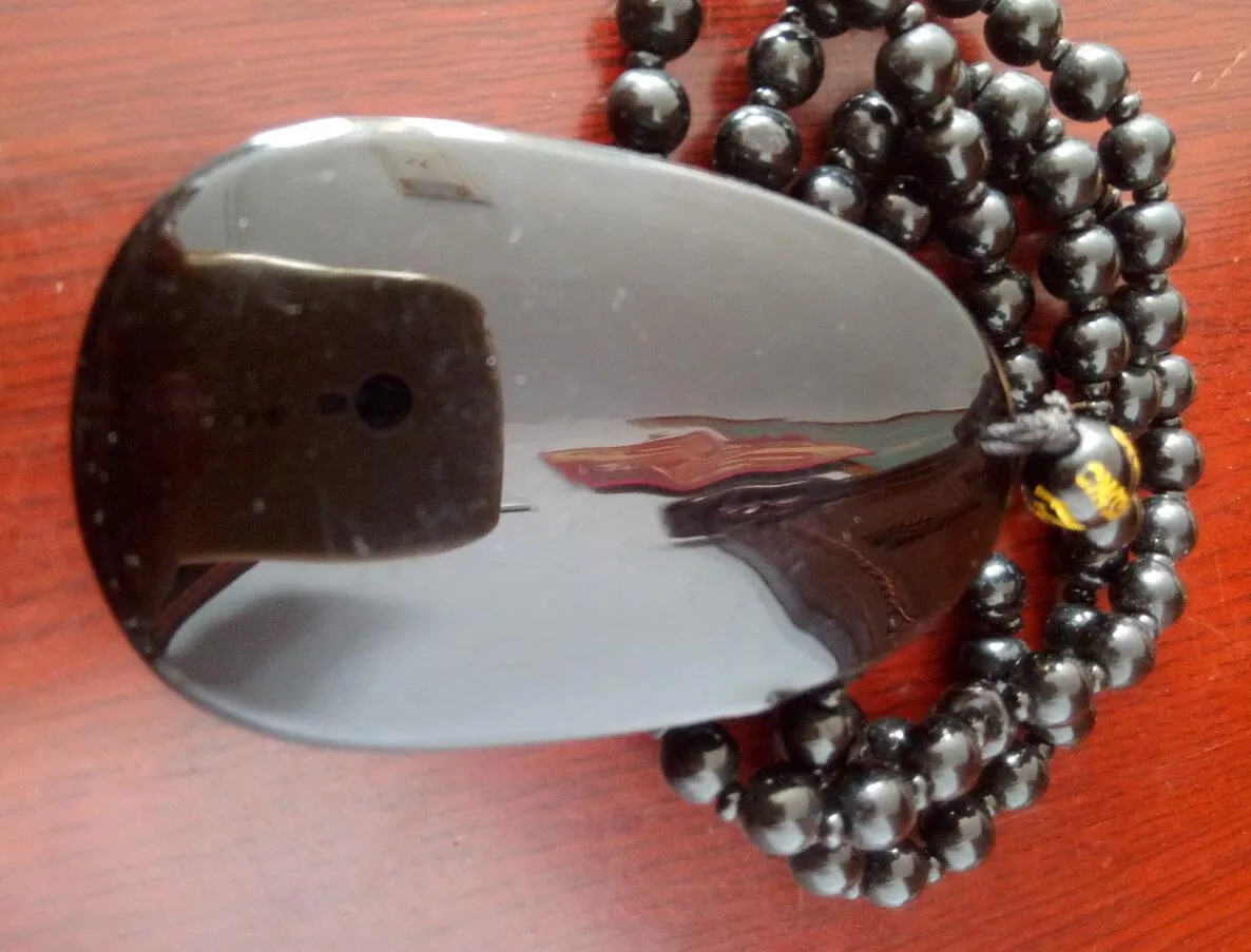 Buddha Pendant Natural obsidian Vintage Necklace Black Buddha Head Pendant For women&men Jade Jewelry