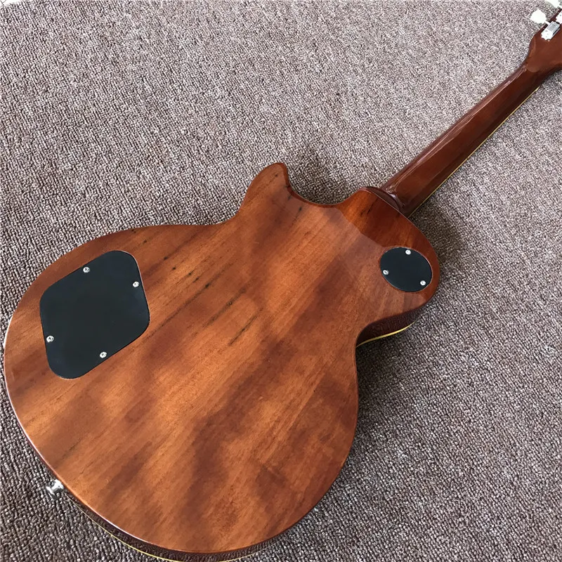 Gorący sprzedawanie instrumentów muzycznych OEM 1959 R9 Tiger Flame Guitar Electric Guitar Luksusowy sposób z chromowanym sprzętem! wysoka jakość