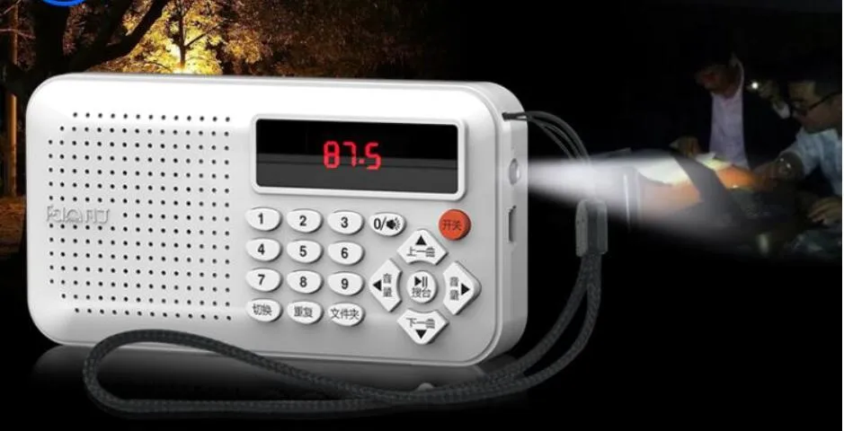 Rádio FM Speaker Mini Portátil Dual Band USB Com Fio Digital Display LED Painel de Alto-Falante Estéreo USB TF mirco para Cartão SD MP3 Player de Música
