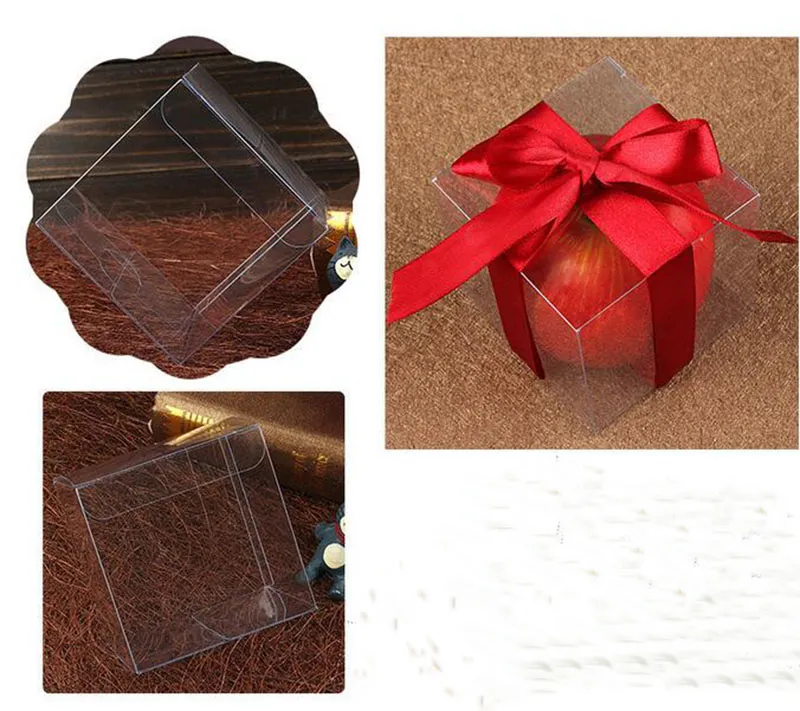 6*6*6cm Transparent waterproof PVC boxes Packaging small plastic Clear box storage for food/jewelry/Candy/Gift/cosmetics