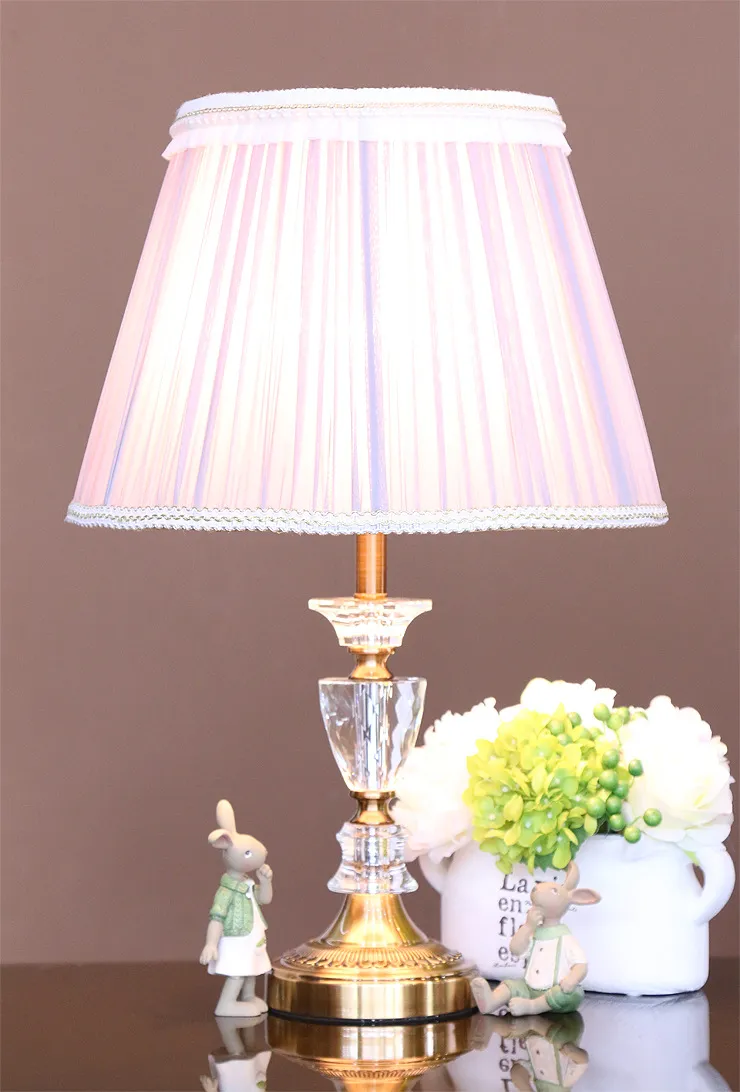 Besides Table Lamps with Fabric Shade Crystal Table Lighting Living Room Modern Bedroom Lights Home Decor E27 110V 220V