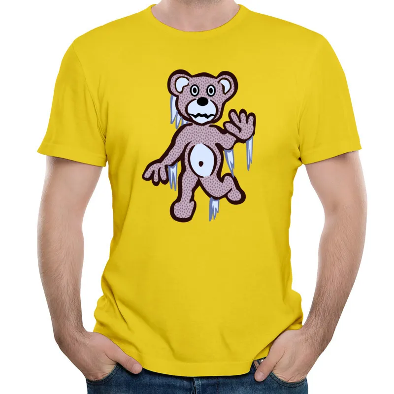 뜨거운 판매 3d 티셔츠 인쇄 휴면 곰과 남자의 짧은 소매 티 셔츠 팝 의류 흰색 패션 티 셔츠 파란색 / 흰색 / 검정