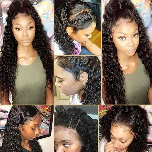Pre Plucked 360 Lace Frontal Wig Cap With Baby Hair deep Wave