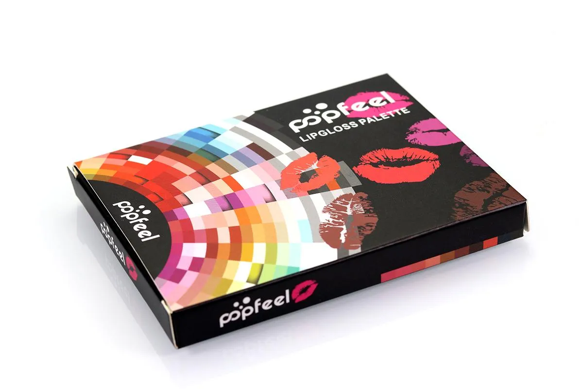 POPFEEL Gloednieuwe Lipsticks Palet Waterdicht Langdurige Pigment Gotische Stijl Zwart Paars 15 Kleur Lip Make-Up Palette2308002