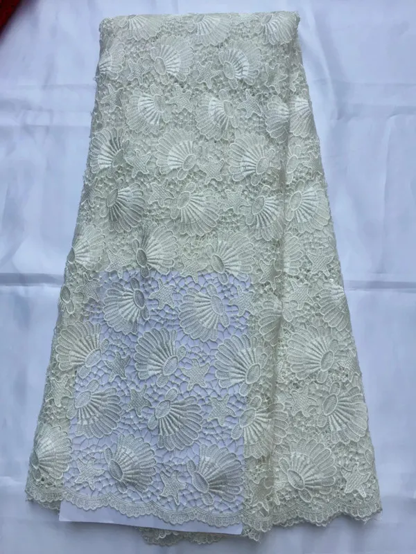 Luxo fúcsia partido africano cabo de renda com bordados de flores guipure solúvel em água tecido de renda para o vestir QW16-4