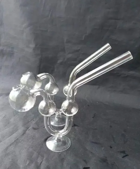 Transparent glaspott - Hookah Rökning Rör Gongs - Oljeplattor Glas Bongs Glas Hookah Rökrör - Vap-Vaporizer