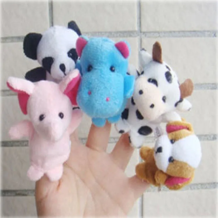 Baby Stuffed Plush Toy Finger Puppets Tell Story Animal Doll Hand Puppet Kids Toys Children Gift With 10 Animal Group HH7-92