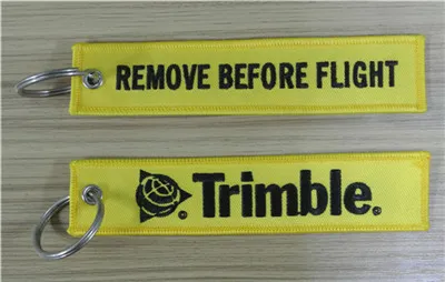 Embroidered Key Tags For Flight Safety: Custom Fabric Trimble
