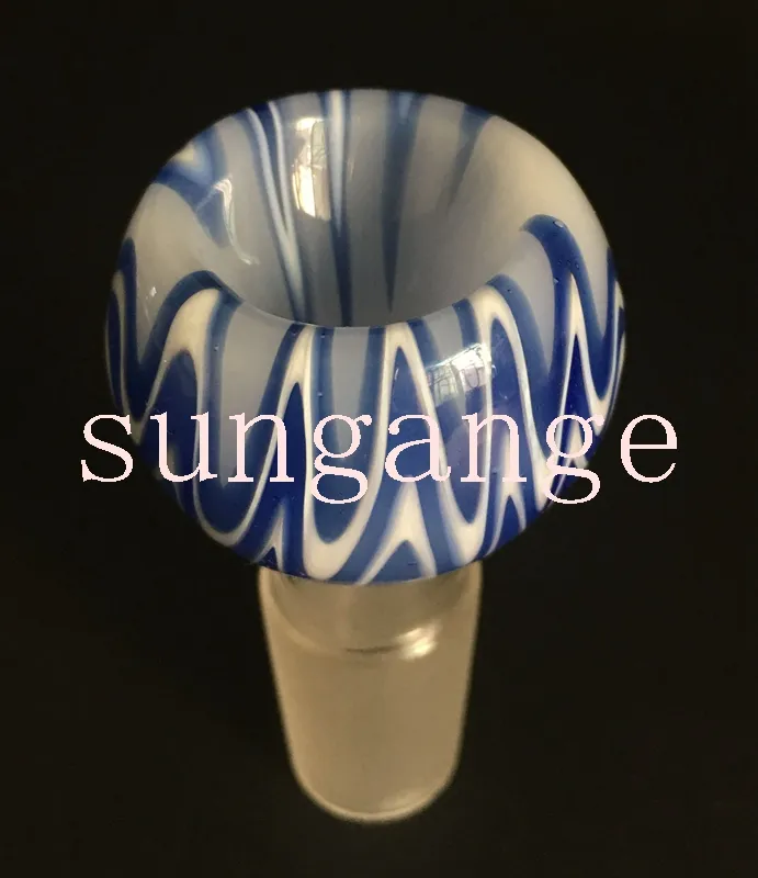 Gratis frakt grossist peruk wag hårda rör glas kupol färgglad 18 mm 14 mm manlig skålglas bongs skålkupol