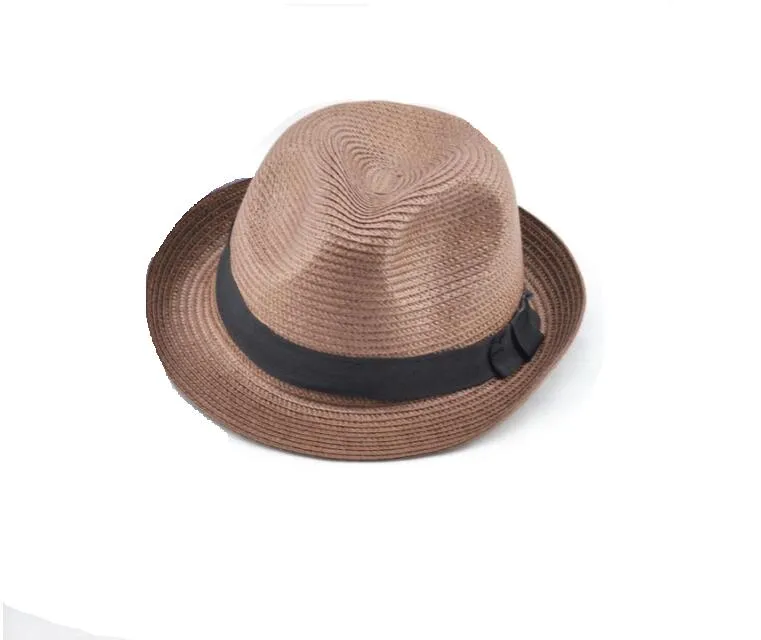 ファッションレディースメンズユニセックスFedora Trilbyギャングパンスターキャップ夏のビーチの夕日パナマ帽子女性ジャズハット