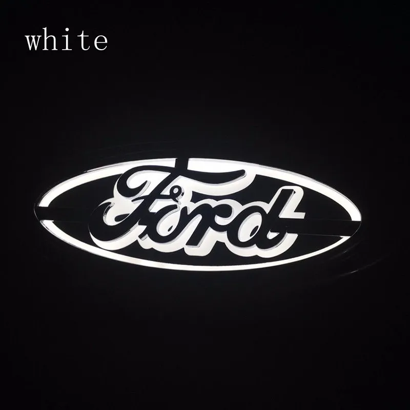 För Ford Focus 2 3 Mondeo Kuga Ny 5D Auto Logo Badge Lamp Special Modified Car Logo LED LIGHT 14 CEM 5 6CM BLÅ RÖD VIT226A