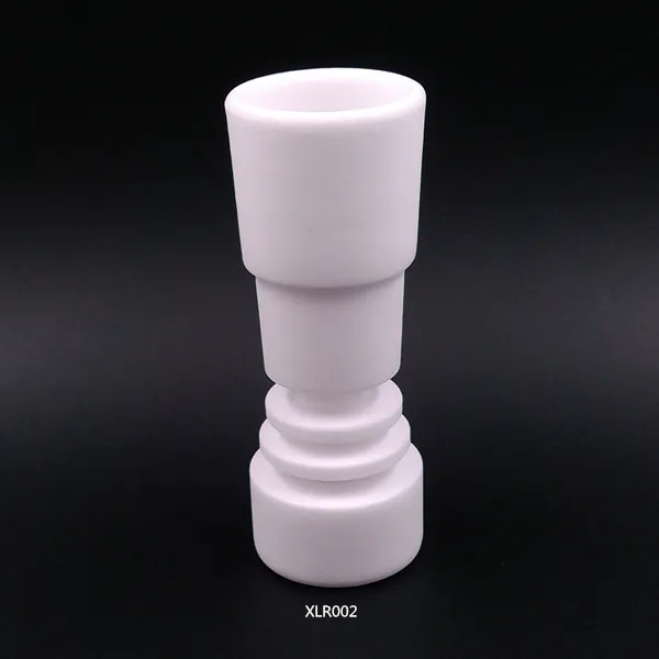 Mixed Styles 14mm 18mm Domeless Ceramic Nails Male Female Joint Ceramic Nail with Carb Cap VS Titanium Quartz Nail For Glass Smoking Bongs