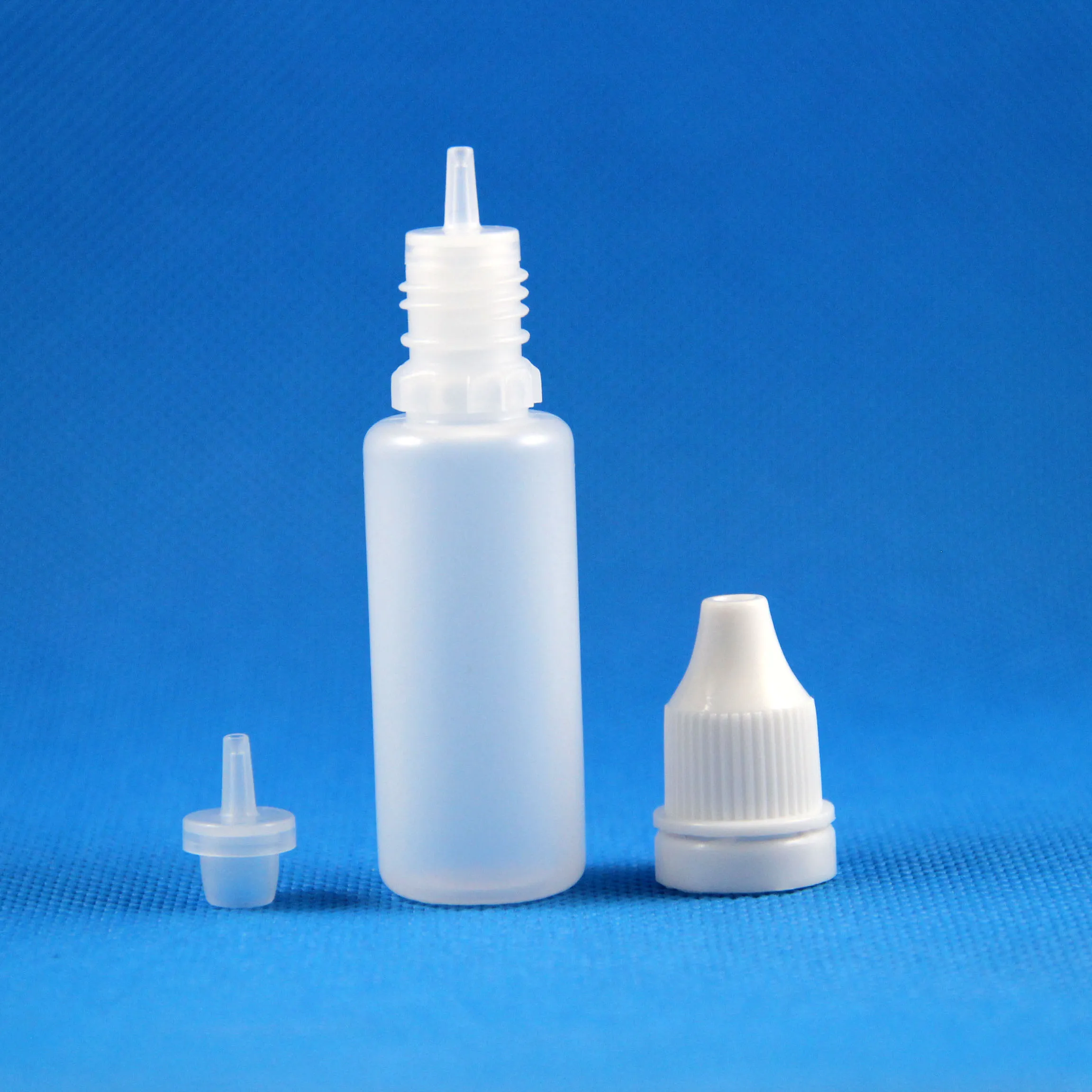 100 PCS 18MLプラスチック製剤ボトル改ざんの証拠CAPS Long-Thin Dropper Tips Store Liquid Oil Juice Paint Essence Eyence EngenceAmel Drops 18ml