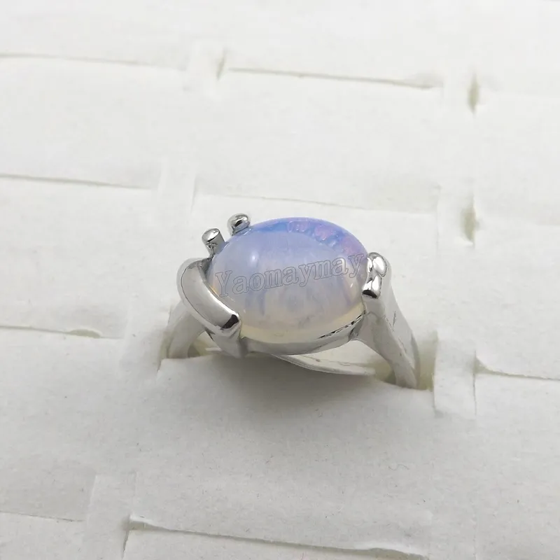Natural Opal Gemstone Ringar Mode Smycken Kvinnors Ring Bague Gratis frakt