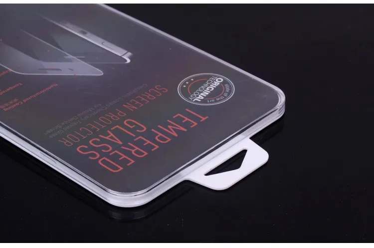Scatola di imballaggio in plastica vuota con logo personalizzato all'ingrosso la protezione dello schermo in vetro temperato la confezione al dettaglio di iPhone 7 7 Plus