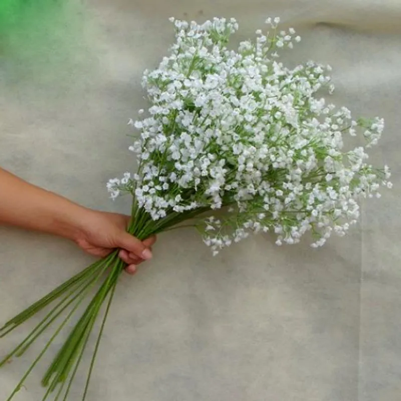 Gypsophila silke baby andedräkt konstgjorda falska silke blommor växt hem bröllopsfest hem dekoration gratis frakt