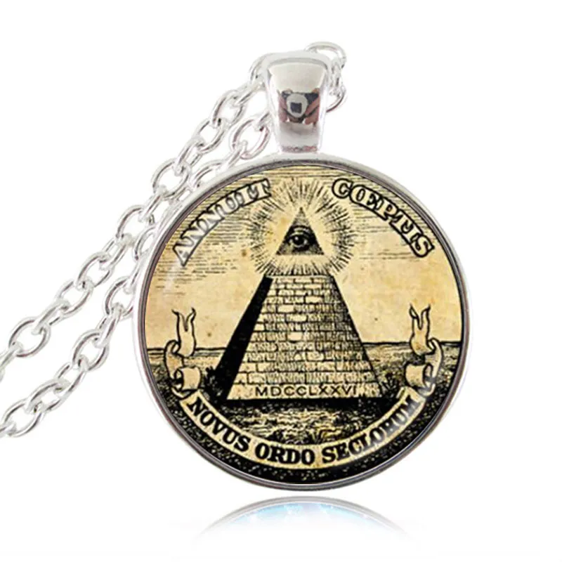 Annuit Coeptis Anhänger Ägypten Pyramide Halskette Auge der Vorsehung Freimaurer Illuminati Freimaurer Zeichen Schmuck Heilige Geometrie Halskette