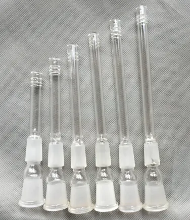 유리 Downstem 파이프 14.5mm 18.8mm 여성 14mm 18mm 두꺼운 유리 Downstem Diffuser Glass 유리 파이프 용 줄기 유리 Bongs Glass Downstems