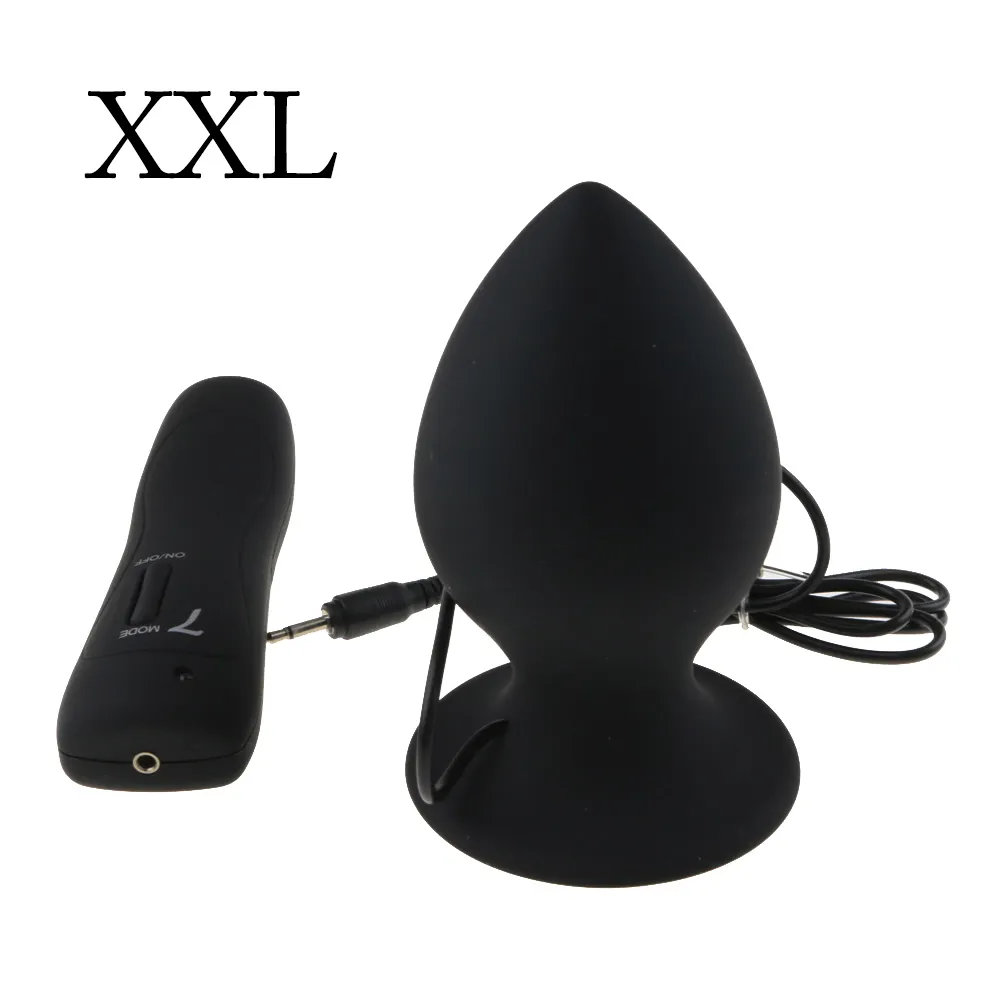 Sex-MassagegerätSuper Big Size 7 Modus Vibrierender Silikon-Buttplug Großer Analvibrator Riesiger Anal-Unisex-Erotikspielzeug Sexprodukte L XL XXL
