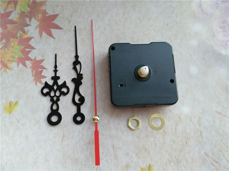 Hela 50st Sweep Quartz Clock Movement Kit Spindel Mekanism Axel 12mm med Metal Black Clock Hands4610278