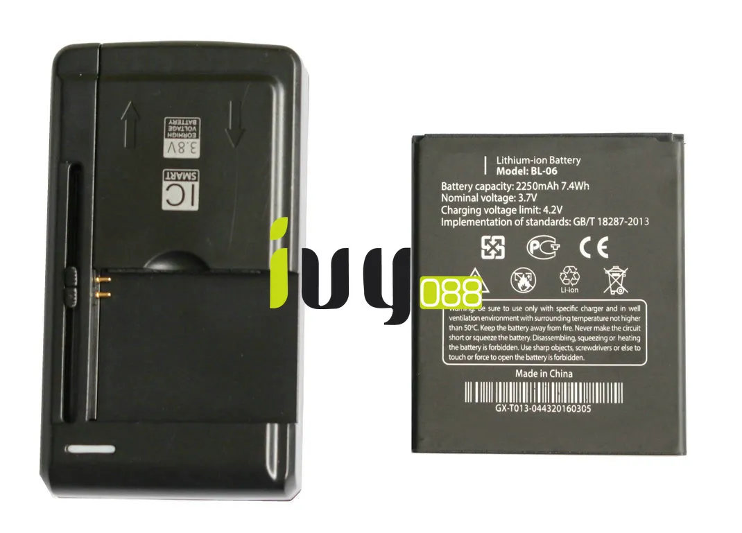 100% orijinal BL-06 BL06 BL 06 2250 mAh Pil + Evrensel USB Duvar Şarj için THL T6S T6C T6 Pro