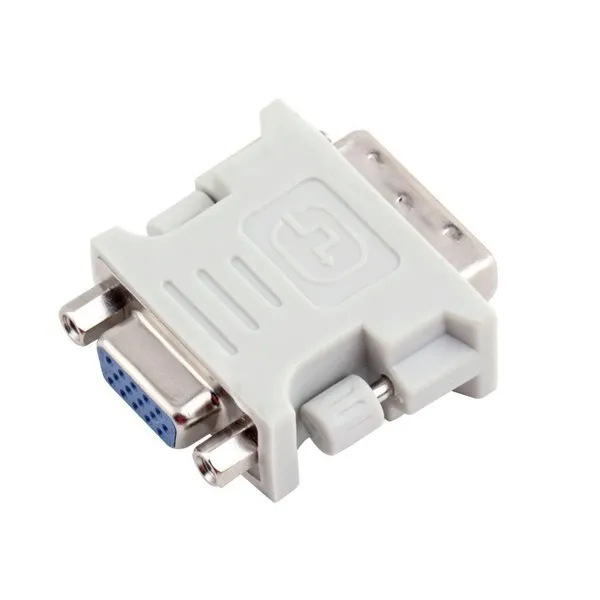 DVI DVI-I Male 24+5 24+1 PIN إلى VGA Female Video Converter Adapter Slud for DVD HDTV TV D