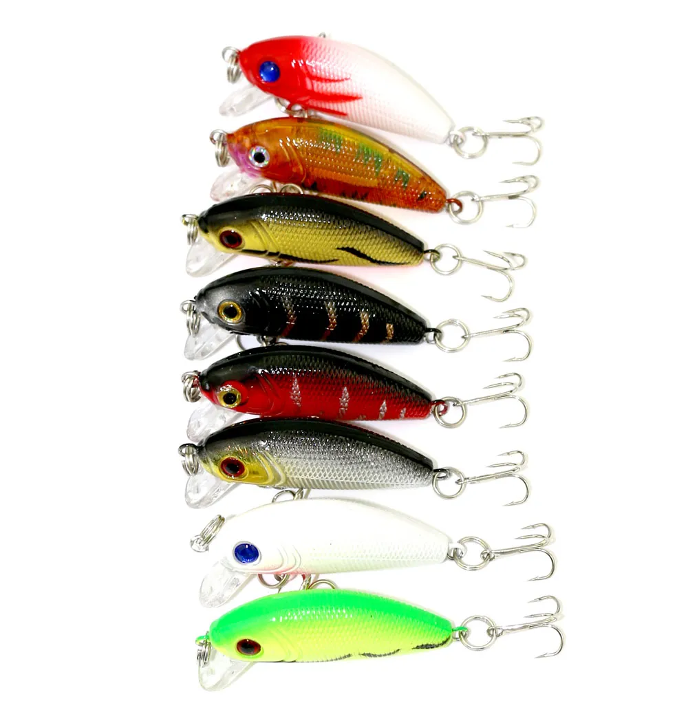 도매 200PCS Swimbait 낚시 미끼 5CM 3.6G 10 개 # 후크 낚시 송어 고전 미노베이스 하드 플라스틱 일본 탄소 고리에 대한 유혹을 해결