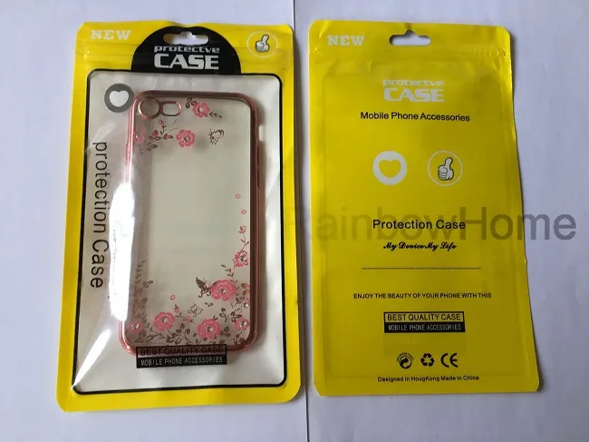 Zip Zipper Lock Plastikowy Torba Detaliczna Pudełko OPP Torba na iPhone XS Max XR 8 Plus Samsung S8 S9 Telefon Skórzany Pokrywa skrzynki