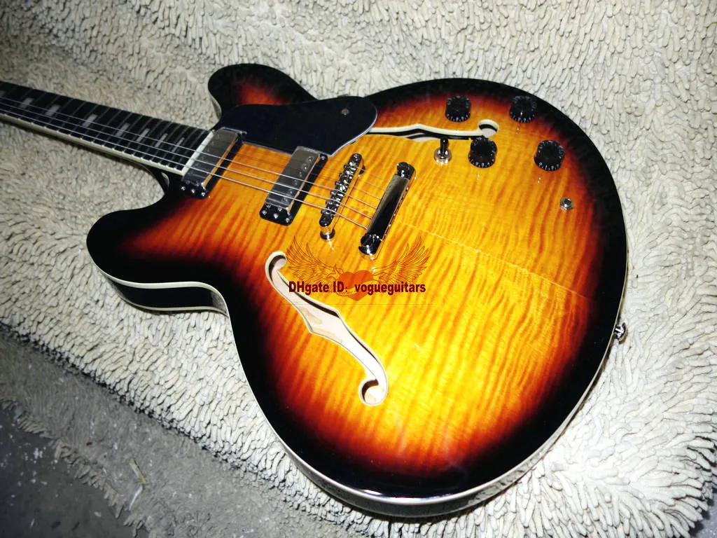 Chegada nova Custom Vintage 335 Clássico Guitarra Jazz Guitarras Atacado Melhor OEM Barato