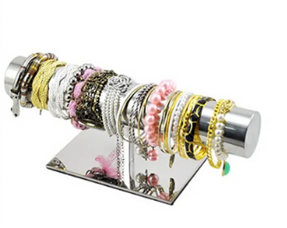 T forme bijoux montre porte-bracelet miroir surface étagère bureau montrant support bracelet présentoir
