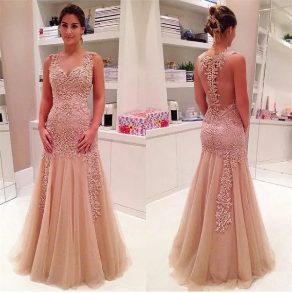 Cor deals champanhe vestido