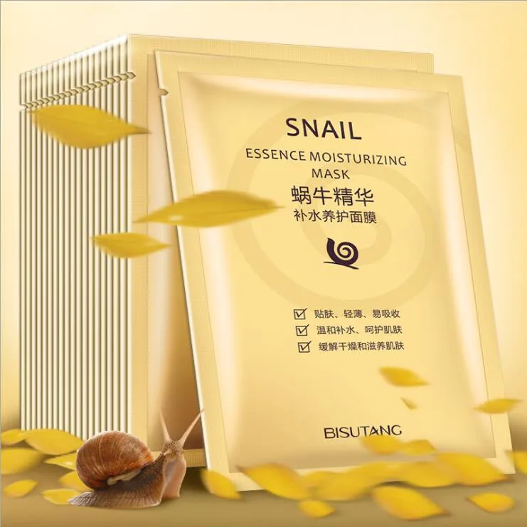 Snail Facial Mask Skincare Sheet Moisturizing Face Oil Control Shrink Pores Dope Mask Paste Skin Care