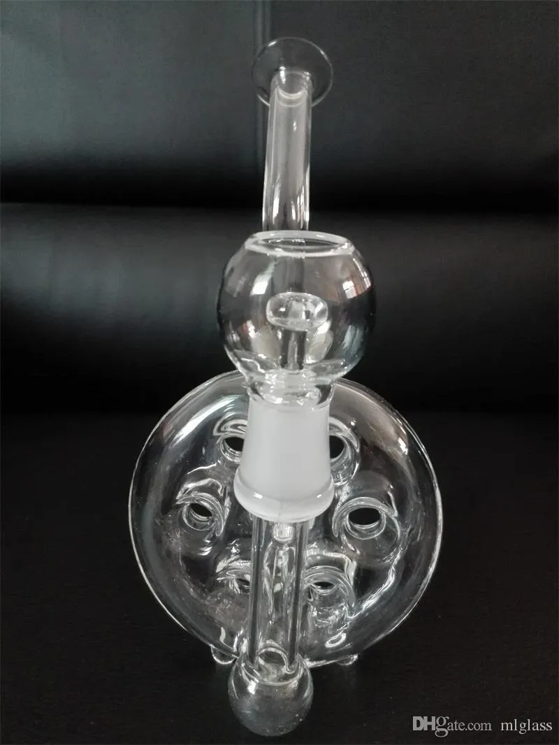 Rökningsglas Stypecial Discount Priser 7 tum Swiss Perc Glass Recycler Concerntrated Glass Oil Rigs Glass Bongs Vattenrör med 14 mm fog