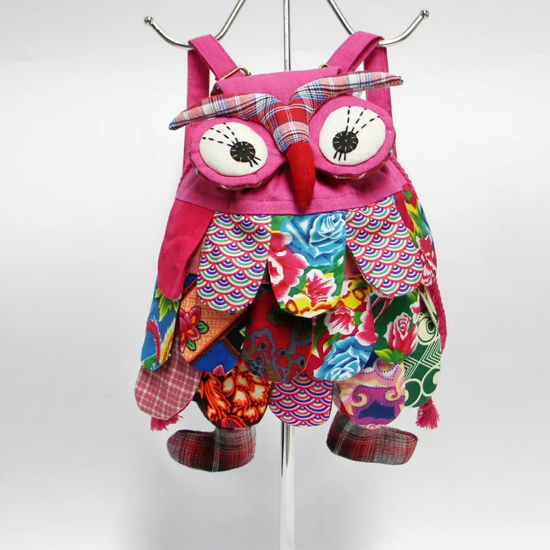 Nya Barnväska Ryggsäck Fashion Owl Style Baby Kids School Bags Kinas nationella egenskaper Barn axlar Väska YC8107