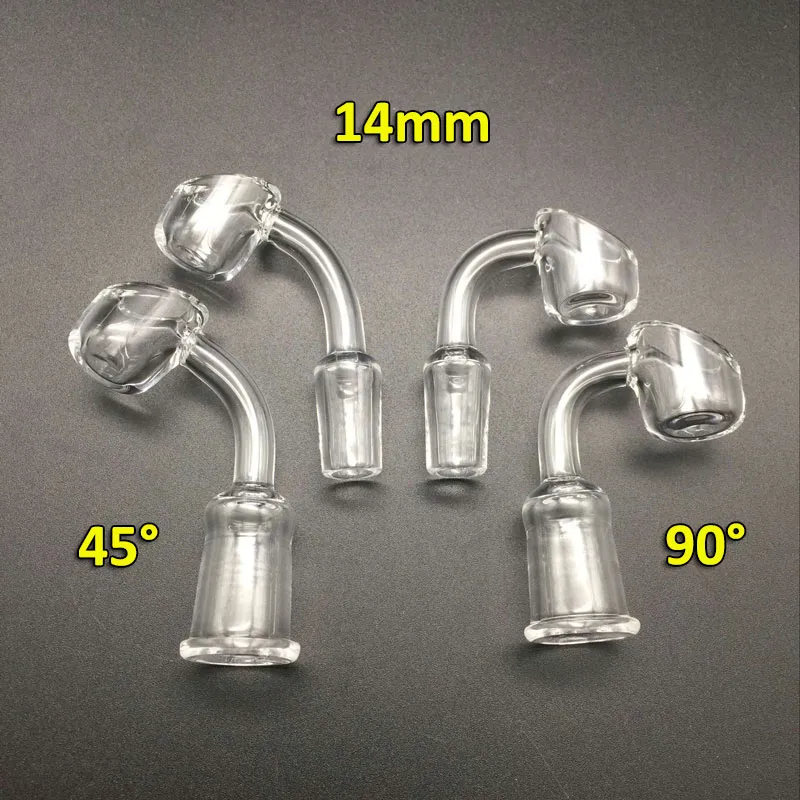 Drop Shipping !!! 10mm 14mm 18mm XL Quartz Banger Nail med 25mm Od Kvinna Man 45 90 grader Quartz Bangers Nails för glas bongs