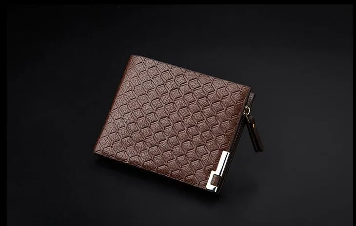 2017 High Quality PU Leather Wallets For Mens business Designer Bifold Money Purse Card holder plaid Fashion Purse wallets362R