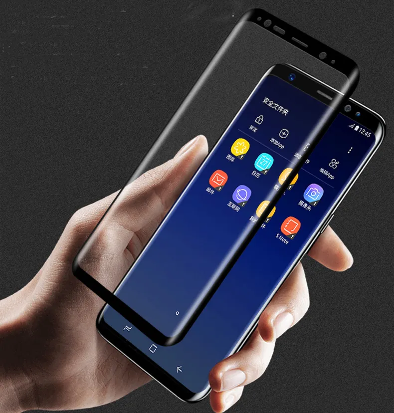 3d cobertura completa de vidro temperado para samsung galaxy note 8 protetor de tela para galaxy s8 s8 além de película protetora