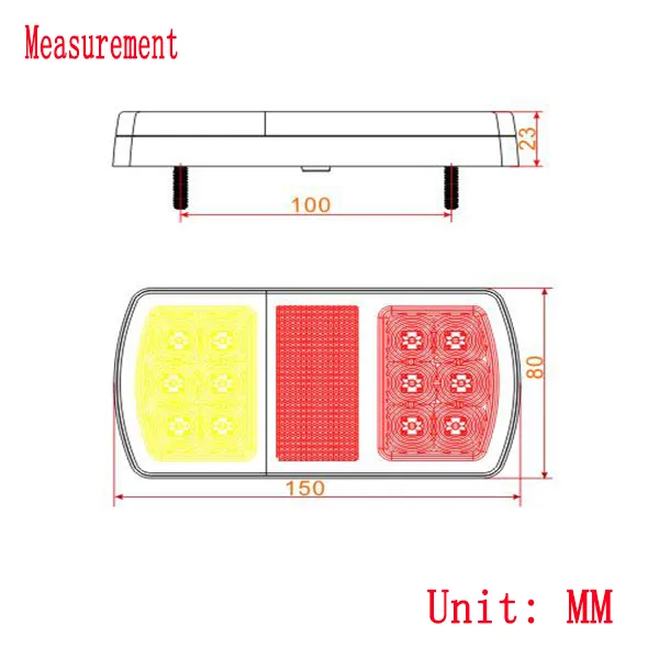 2xigh kaliteli 12v LED LED Işık arka fren stope göstergesi römork lamba kiti parçaları yedek otomatik otobüs rv tekne çekici çekici .9918486