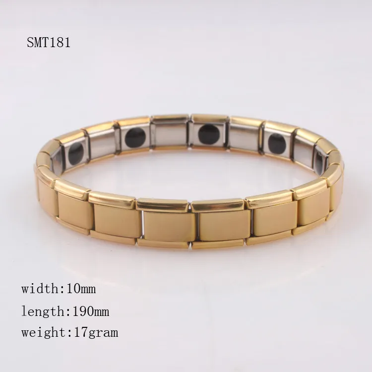B37096 Julklapp 18K Gold Health Titanium Power Magnetic Bracelet Armbands Energy Bands