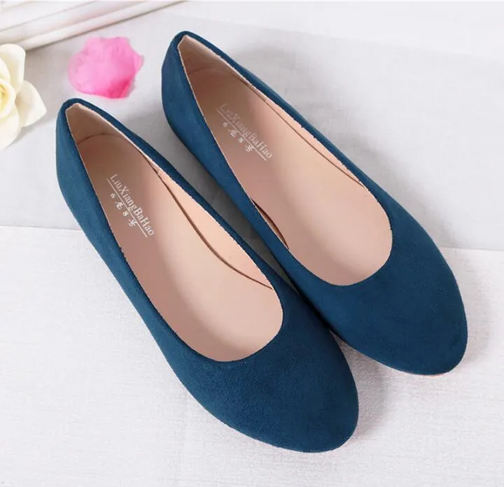 Ladies navy flat deals shoes size 6