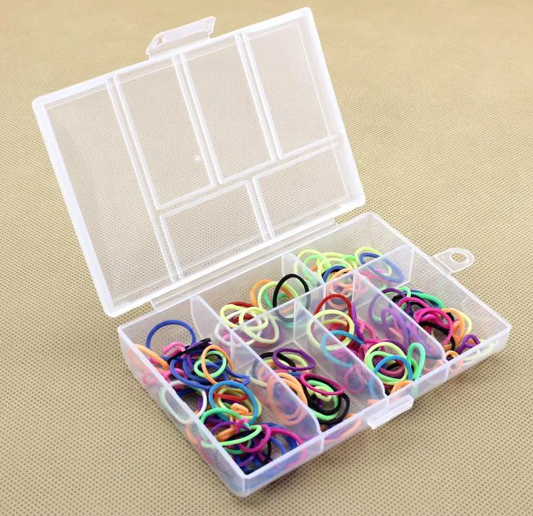 Boîte de rangement transparent en plastique à 6 compartiments pour les bijoux Nail Art Container Organisateur 1329970