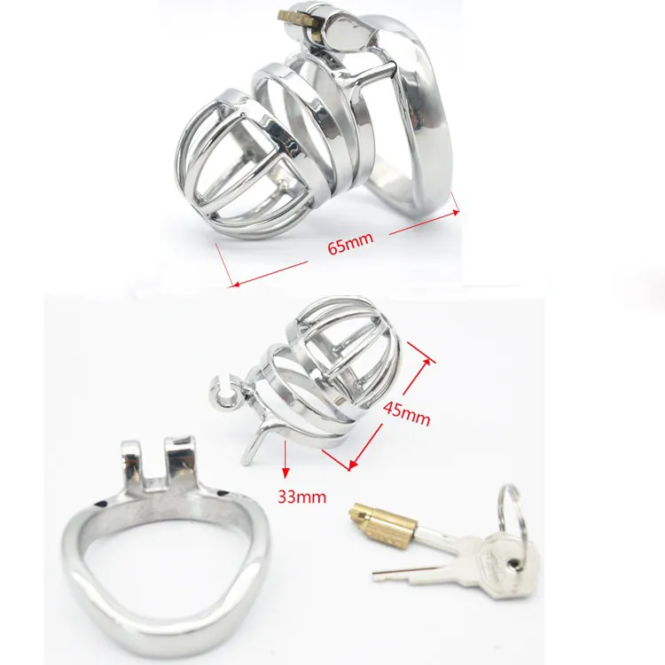 Stainless Steel Male Chastity Device Super Small Cage Men Metal Locking  Belt 160